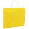 vidaXL Paper Bags 250 pcs with Handles Yellow 32x22x24 cm