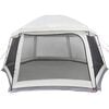 vidaXL Pool Tent with Removable Fly & Mesh Walls Grey 512x458 cm