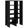 vidaXL Shoe Cabinet with Shelf 2 pcs Black Oak Engineered Wood