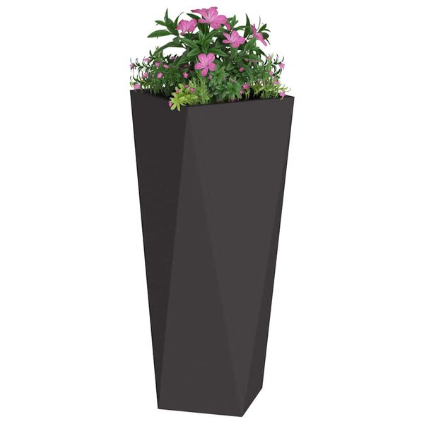 vidaXL Planter Black 30 x 30 x 75 cm Steel