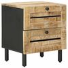 vidaXL Bedside Table Natural 40 x 33 x 46 cm Solid Mango Wood