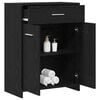 vidaXL Bathroom Cabinet Black Oak 60 x 33 x 80 cm Engineered Wood