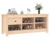 vidaXL Shoe Cabinet 110x38x45.5 cm Solid Wood Pine