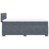 vidaXL Box Spring Bed with Mattress Dark Grey 90x200 cm Velvet