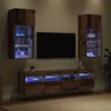 vidaXL TV Wall Units with LED Old Wood Engineered Wood