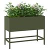 vidaXL Raised Garden Planter Olive green 60 x 26 x 45 cm Steel