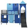 vidaXL Kids'Loft Bed Frame Black and Blue 99.5 x 190 cm Metal
