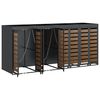 vidaXL Wheelie Bin Storage for 4 Bins Anthracite 272 x 77.5 x 121.5 cm