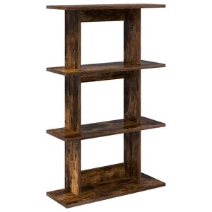 vidaXL Wall Shelf Wall-Mounted Smoked Oak 56 x 20 x 90 cm