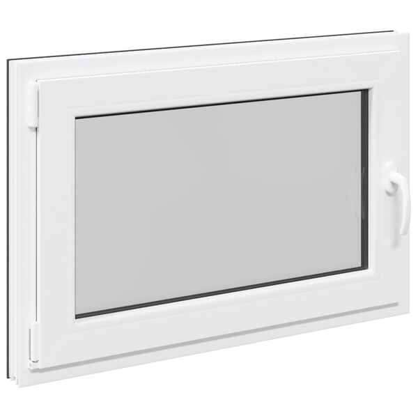 vidaXL Basement Window "RISOR" 90x50 cm Tilt&Turn DIN Left Anthracite