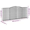 vidaXL Arched Gabion Basket 400x30x160/180 cm Galvanised Iron