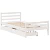 vidaXL Bed Frame without Mattress White 100x200 cm Solid Wood Pine