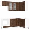 vidaXL Kitchen Unit KALMAR 8 pcs Brown Oak Engineered Wood