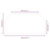 vidaXL Fireplace Glass Plate Hexagon 120x60 cm