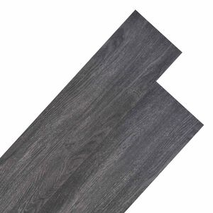 vidaXL Flooring Planks Black and White 5.26 m&sup2; 18 pcs PVC