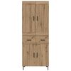 vidaXL Highboard with Drawer 2 pcs Artisan Oak Engineered Wood