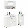 vidaXL Bathroom Furniture Set 3 pcs White Engineered Wood and Metal