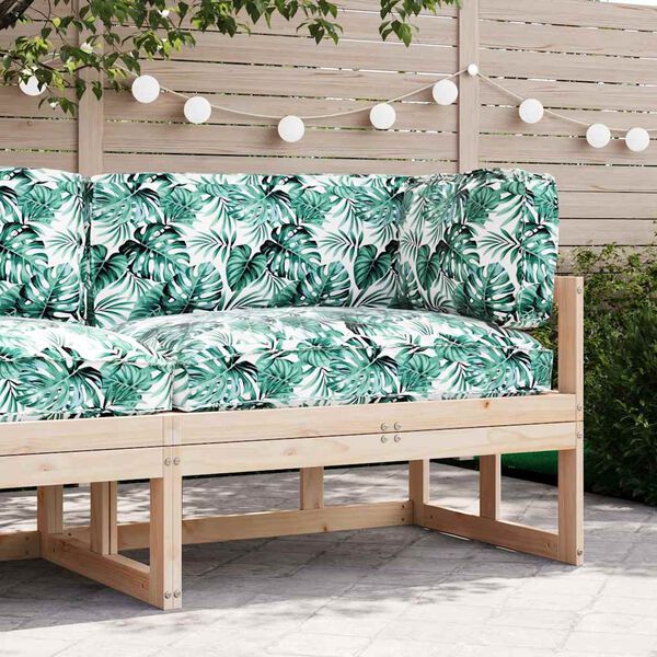 vidaXL Pallet Cushion Set Floral 3 pcs Leaf pattern Oxford fabric