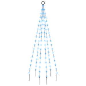 vidaXL Christmas Tree on Flagpole Blue 108 LEDs 180 cm