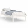 vidaXL Bed Frame without Mattress White Solid Wood 90x200 cm