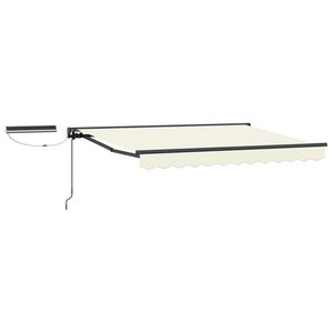 vidaXL Electric Retractable Awning Cream and Anthracite 2.5 x 2 m