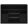 vidaXL Sideboards with LED Lights 3 pcs Black Engineered Wood