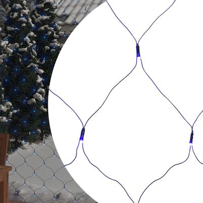 vidaXL Christmas Net Light Blue 4x4 m 544 LED Indoor Outdoor