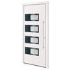 vidaXL Front Door White 100x210 cm Aluminium and PVC