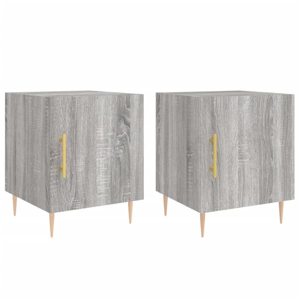 vidaXL Bedside Cabinets 2 pcs Grey Sonoma 40x40x50 cm Engineered Wood