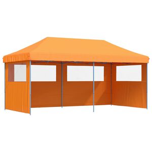 vidaXL Party Tent Orange with Blue Frame Oxford Fabric
