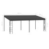 vidaXL Wall-mounted Gazebo 3x6 m Anthracite Fabric