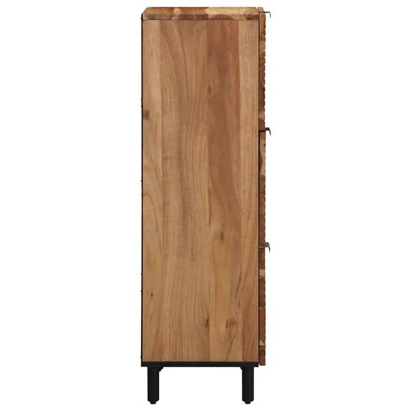 vidaXL Highboard Natural 40 x 33.5 x 110 cm Solid Acacia Wood