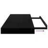 vidaXL Floating Wall Shelf Black 60x23.5x3.8 cm MDF