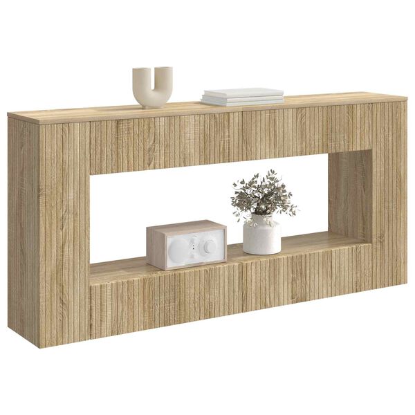 vidaXL Console Table Sonoma Oak 155 x 29 x 74 cm Engineered Wood