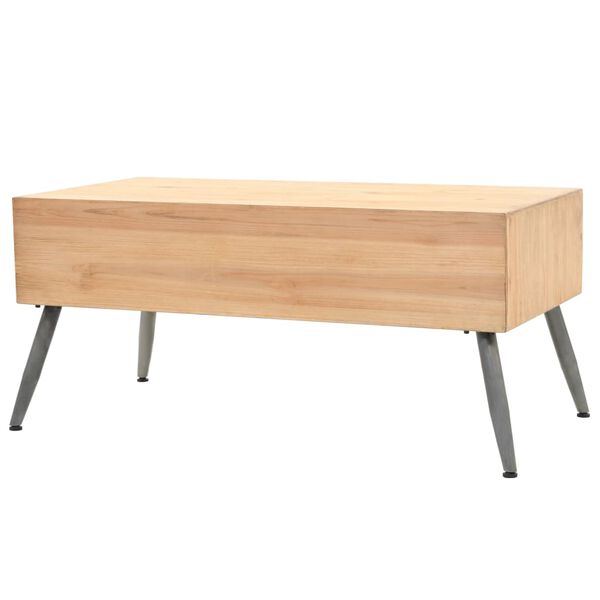vidaXL Coffee Table Solid Fir Wood 115x55x50 cm
