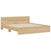 vidaXL Bed Frame with LED without Mattress Sonoma Oak 200x200 cm