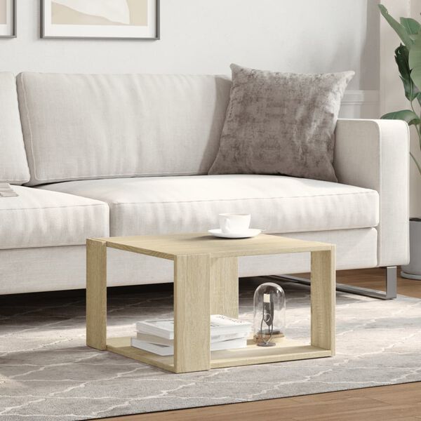 vidaXL Coffee Table Sonoma Oak 51.5x51.5x30 cm Engineered Wood