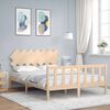 vidaXL Bed Frame without Mattress King Size Solid Wood Pine
