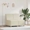 vidaXL Modular Sofa Unit Armless 2 pcs Cream 55 x 74 x 82 cm
