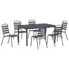 vidaXL Garden Dining Set 7 pcs Anthracite Powder-coated Steel