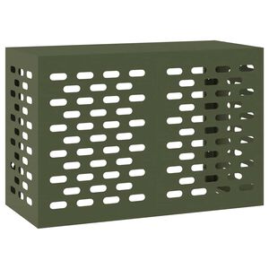vidaXL Air Conditioner Cover Olive Green 90 x 40 x 60 cm Steel