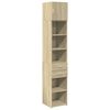 vidaXL Slim Storage Cabinet Sonoma Oak 40x42.5x225 cm Engineered Wood