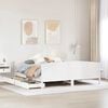 vidaXL Bed Frame without Mattress White 180x200 cm Super King Solid Wood Pine