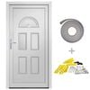 vidaXL Front Door White 98x208 cm PVC