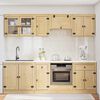vidaXL Cabinet with Drawer SKI 8 pcs Honey Brown Solid Pine Wood