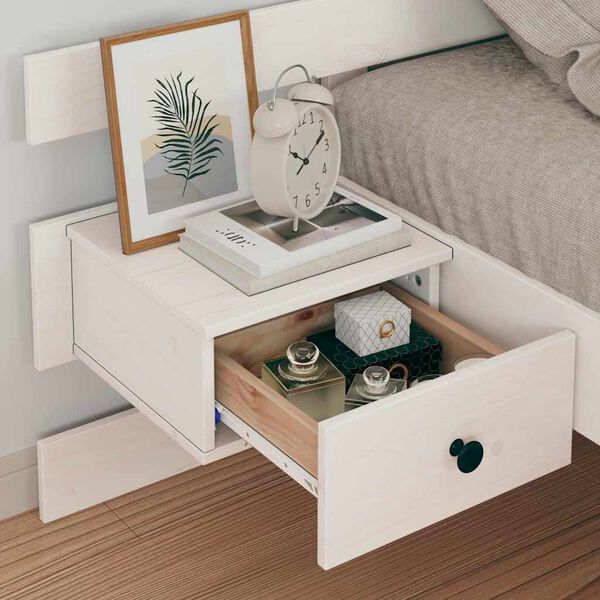 vidaXL Bed Frame with Headboard White 100 x 200 cm Solid Pine Wood