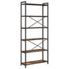 vidaXL Bookshelf Smoked Oak 80 x 30 x 190 cm Engineered Wood
