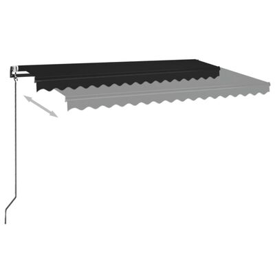 vidaXL Automatic Awning with LED&Wind Sensor 400x350 cm Anthracite