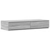 vidaXL Storage Bed Frame with Drawer Grey Sonoma 90 cm Engineered Wood