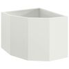vidaXL Corner Planter White 45 x 45 x 35 cm Steel